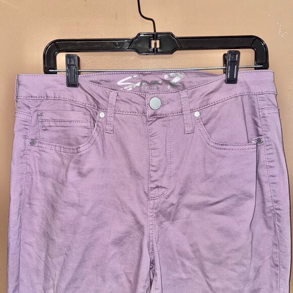 Seven 7 Jeans Mid Rise Ankle Skinny Purple Stretch Jeans Women's - Size 12 - Picture 11 of 12